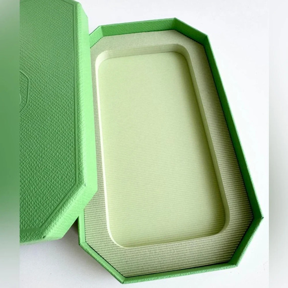 Swarovski Green Octagon Jewelry Display Storage Travel Gift Box Case EMPTY NEW ! - Picture 8 of 13